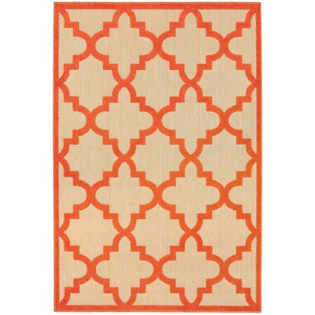 Oriental Weavers Cayman 660O9 8x11 Rectangle - Sand/ Orange-Polypropylene C660O9240330ST